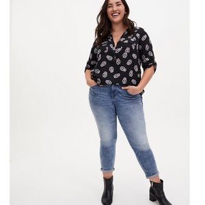 Torrid Harper Black Sugar Skull Blouse